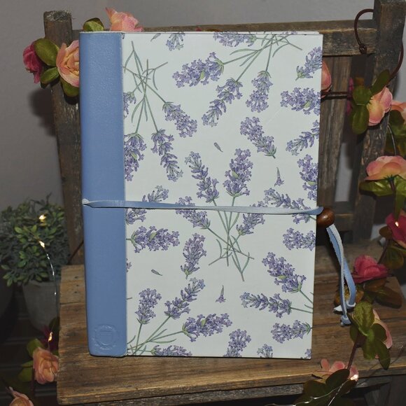 Other - Vintage Rossi Made In Italy Lavender Flowers Periwinkle Hardcover Journal Book